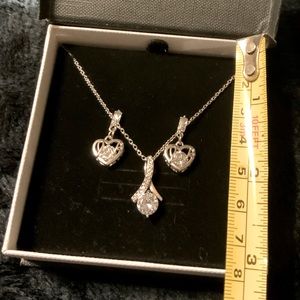Silver Necklace Earring Gift Set